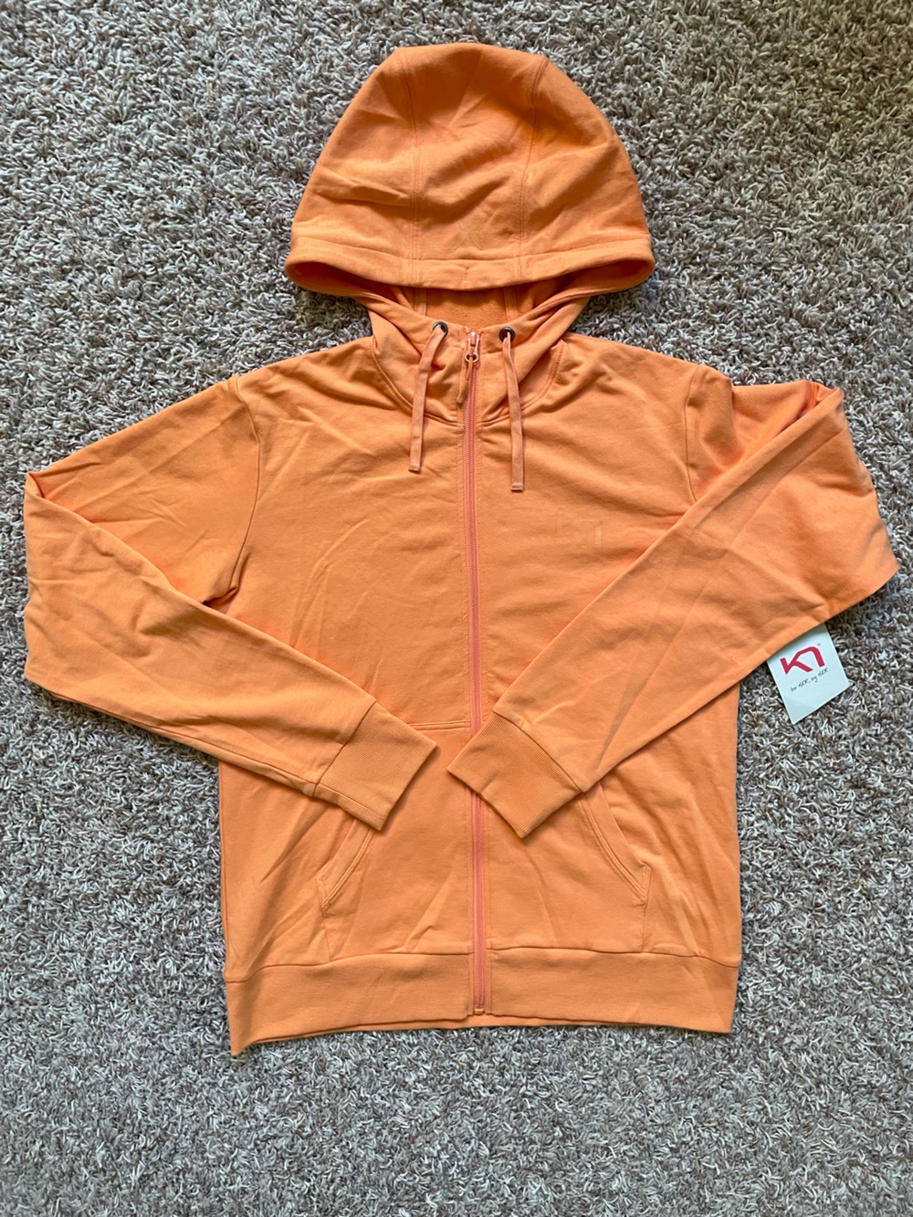 Kari Traa Orange FullZip Hooded Sweatshirt Women Size M Outdoors Fall NWT Active